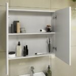 Espelheira Para Banheiro 2 Portas 1 Prateleira Cairo Branco - Imagem 2