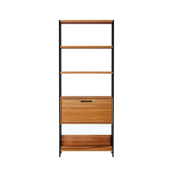 Estante Dijon 1 Pt Freijó E Preta 74 Cm Estante Dijon 1 Pt Freijó E Preta 74 Cm - Imagem 1