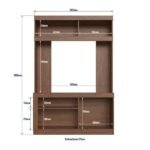 Estante Home Para Tv Até 49 Polegadas 1 Porta Wenguecristalo - Imagem 2