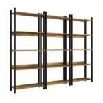 Estante Para Livros Nobre 15 Prateleiras Estilo Industrial Freijóblack - Panorama Móveis