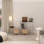 Estante de Metal Aço Cromado com 3 Prateleiras Line Aramada 90x90x35cm 150kg Spaceo - Imagem 3