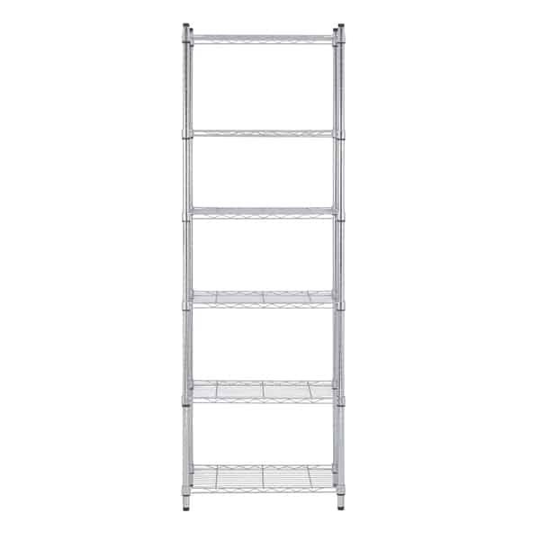 Estante de Metal Aço Cromado com 6 Prateleiras Line Aramada 180x60x35cm 300kg Spaceo Estante de Metal Aço Cromado com 6 Prateleiras Line Aramada 180x60x35cm 300kg Spaceo - Imagem 1