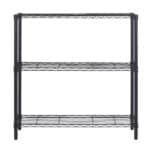 Estante de Metal Aço com 3 Prateleiras Preta Line Aramada 90x90x35cm 150kg Spaceo