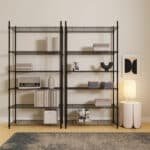 Estante de Metal Aço com 6 Prateleiras Preta Line Aramada 180x90x35cm 300kg Spaceo - Imagem 2