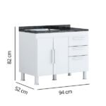 Gabinete De Pia Gemeos 1,00m - Imagem 4