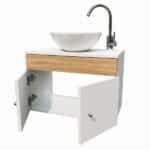 Gabinete Para Banheiro Armário Duplo CCuba e Espelho 60cm - Brovália - Imagem 2