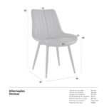 Kit 2 Cadeiras Chicago Poltrona Estofada Tainá Pu Vintage Retro Pés Preto - Caramelo - Imagem 2