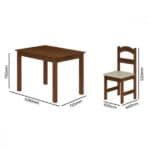 Mesa Arauna Com 4 Cadeiras Primavera - Imagem 3