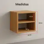 Mesa Cabeceira Criado Suspenso Mudo Mesinha Quarto Sala Retro Industrial Moderna Bide Cama Nicho - Imagem 2