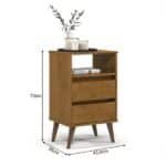 Mesa De Cabeceira Retrô Roma Freijó - Ej Móveis - Imagem 2