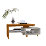 Mesa De Centro Lima Naturalleoff White - Bechara Móveis