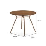 Mesa De Jantar Redonda 1m 1588 Carraro Freijórose - Imagem 2