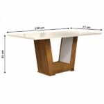 Mesa De Madeira 6 Lugares Helena Imbuia - Pnr Móveis - Imagem 2