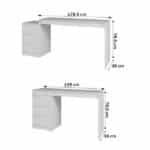 Mesa Escrivaninha 3 Gavetas Branco - Brv - Imagem 3