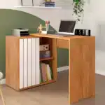 Mesa de Escritório 75x140x45,1cm Freijo-Off White MDP Smart Caemmun - Imagem 3