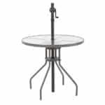 Mesa de Jardim Aço 70x80x80cm Cinza Elia Naterial - Imagem 2