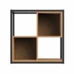 Nicho Industrial de Madeira MDP Freijó 60x60x30cm Quadrado Urbana Multivisão