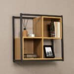 Nicho Industrial de Madeira MDP Freijó 60x60x30cm Quadrado Urbana Multivisão - Imagem 2