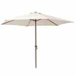 Ombrelone Central 2,31x2,60x2,60m em Aço Taupe Polar Hexagonal Naterial