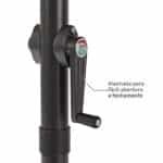 Ombrelone Central 2,55x3,00x1,94m em Aço Cinza Polar Naterial - Imagem 4