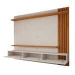 Painel Para Tv Até 70 Polegadas Christiania Ripado Cinamomooff White - Panorama Móveis