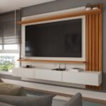 Painel Para Tv Até 70 Polegadas Christiania Ripado Cinamomooff White - Panorama Móveis - Imagem 2