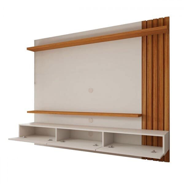 Painel Para Tv Até 70 Polegadas Christiania Ripado Cinamomooff White - Panorama Móveis Painel Para Tv Até 70 Polegadas Christiania Ripado Cinamomooff White - Panorama Móveis - Imagem 1