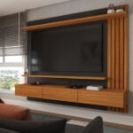 Painel Para Tv Até 70 Polegadas Christiania Ripado Pretofreijó - Panorama Móveis - Imagem 3