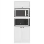 Paneleiro Torre Quente 3 Portas 2 Nichos Para Forno Unna Yescasa Branco