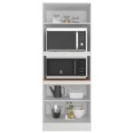 Paneleiro Torre Quente 3 Portas 2 Nichos Para Forno Unna Yescasa Branco - Imagem 3