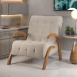 Poltrona 65cm Veludo Bari Viero Móveis - Imagem 3