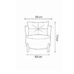 Poltrona Orgânica Curva Luna Boucle Bege - Montanaris Decor - Imagem 3