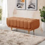 Recamier Alemanha 1,50m Com Base Madeira Linho Sofatec - Imagem 2