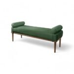 Recamier Puff Luxo Madeira Maciça Berlim Verde