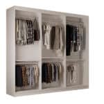 Roupeiro Casal Closet Light Com 3 Prateleiras Moderna