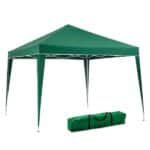 Tenda Articulada Gazebo 3x3m Articulado Alumínio Praia Camping Com Bolsa-verde