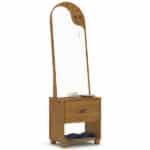 Toucador Penteadeira Com Espelho 1 Gaveta Organic Freijó - Ej Móveis